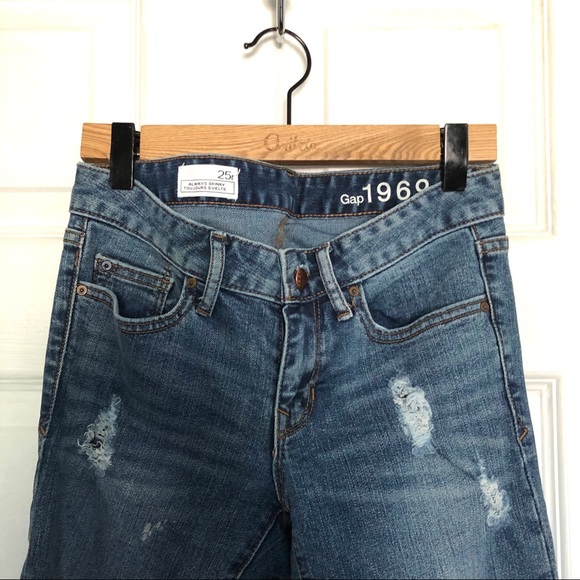 Gap Always Skinny ripped denim jeans (sz: 25) - Picture 2 of 4